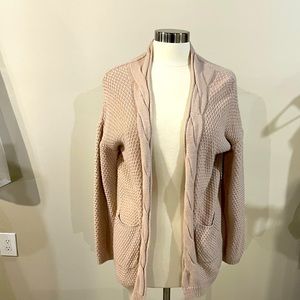 Pink knit cardigan